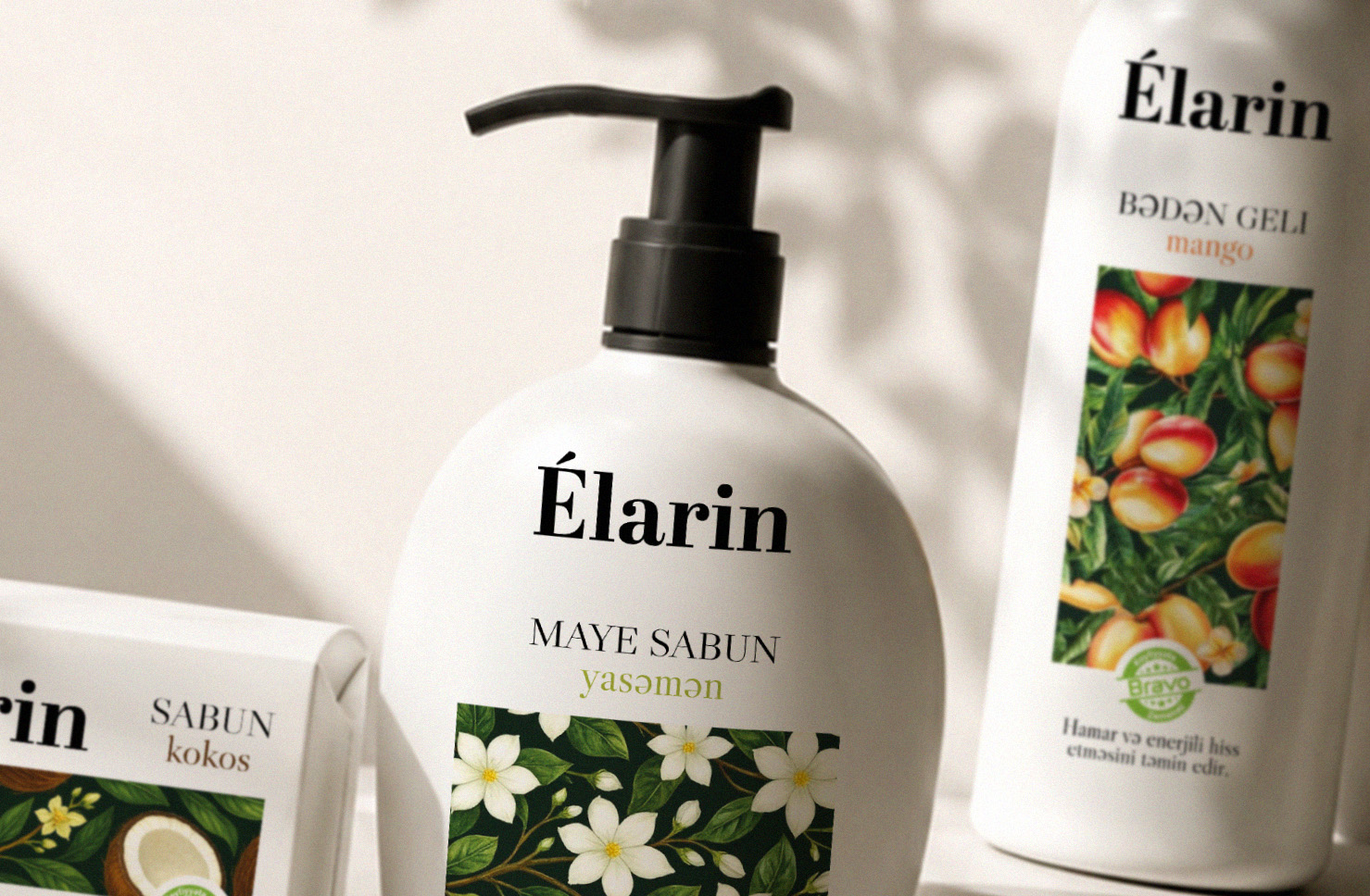 Skincare and soap collection packaging